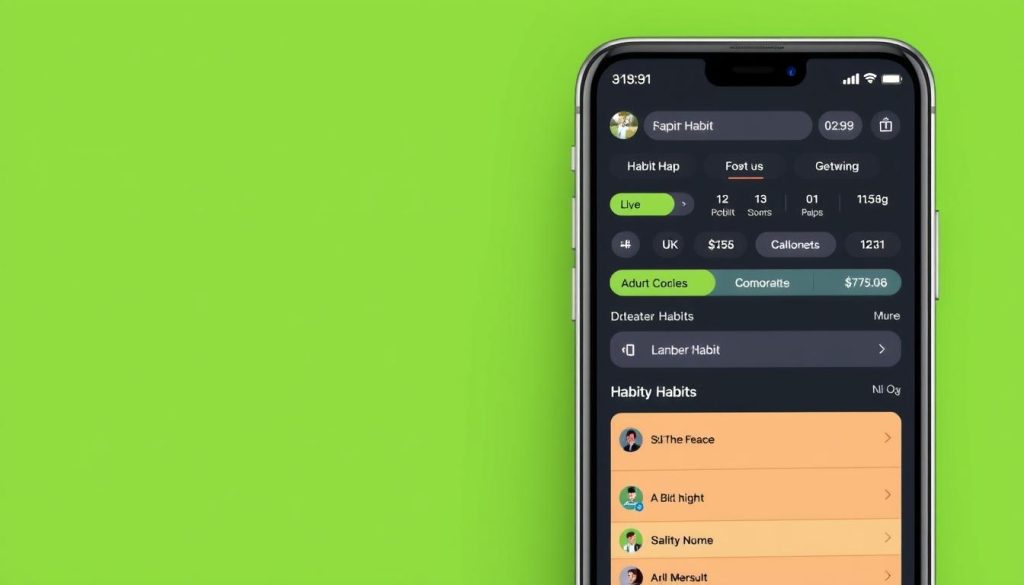 Generar imagen de la aplicación HabitBull mostrando su sistema de seguimiento detallado de hábitos. Generar imagen de la aplicación HabitBull mostrando su sistema de seguimiento detallado de hábitos.