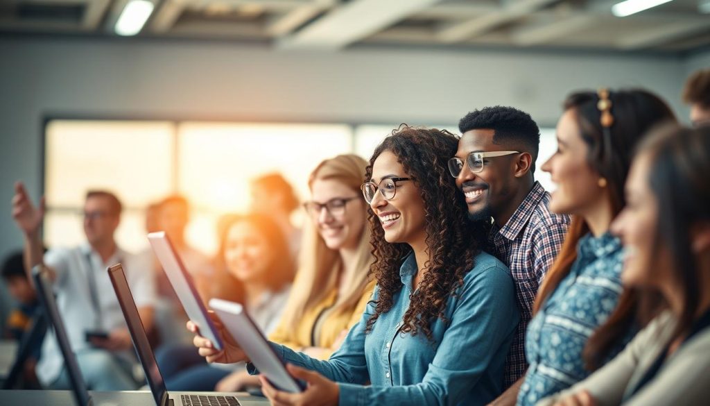 Generar imagen de una comunidad de personas conectadas y motivadas en una plataforma digital Generar imagen de una comunidad de personas conectadas y motivadas en una plataforma digital